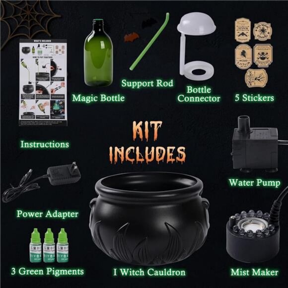 Halloween Decorations Indoor - DIY Floating Potion Set with Witches Cauldron - Picture 3 of 7